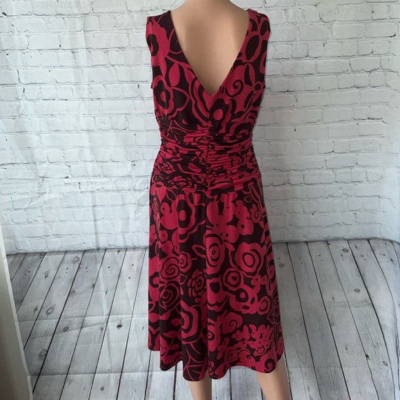 Maggy Boutique Red & Brown Floral Dress size 8 - Picture 6 of 9